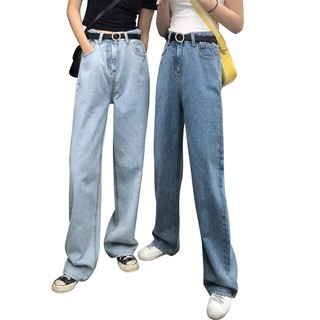 Quần jean baggy ống rộng phong cách Hàn Quốc