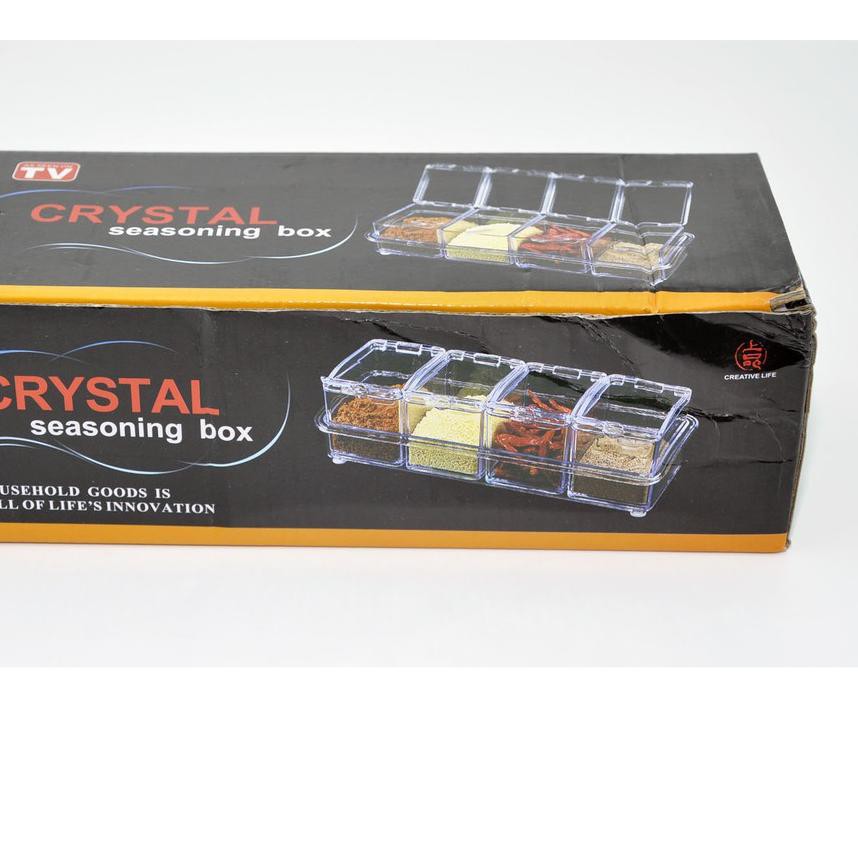 Bộ 4 Hộp Đựng Gia Vị Trong Suốt Tiện Dụng | BigBuy360 - bigbuy360.vn