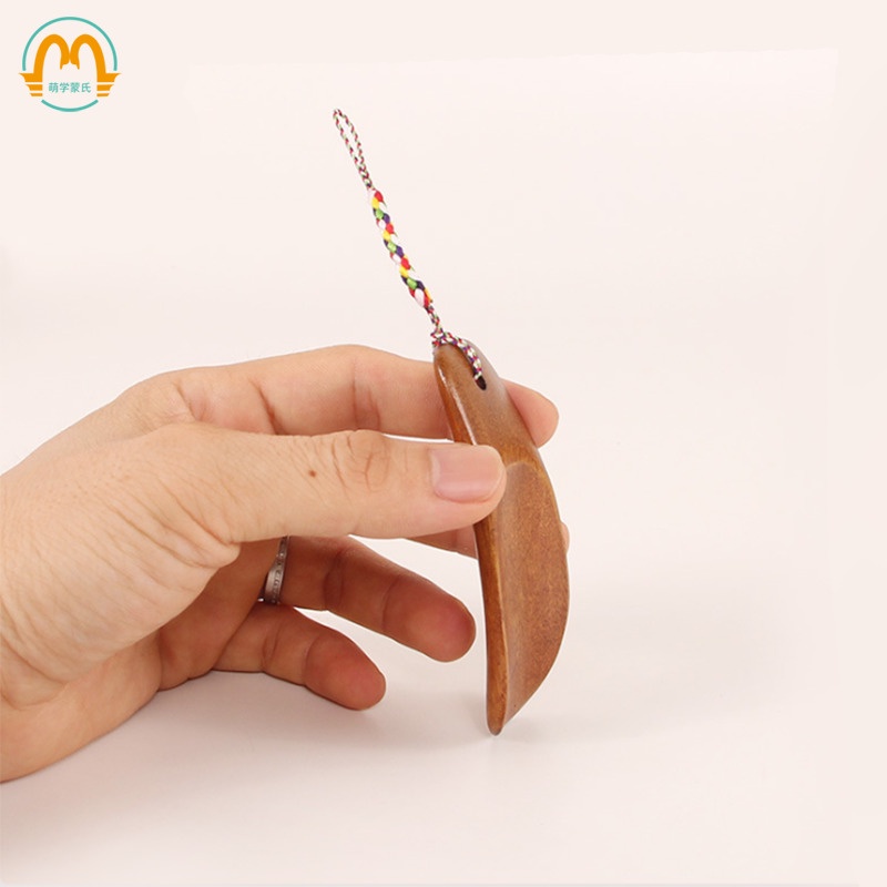 Giày Lười Bằng Gỗ Trơn Mini Di Động Hỗ Trợ Dạy Học Montessori Cho Trẻ Mẫu Giáo