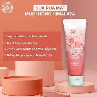 Sữa rửa mặt muối hồng himalaya the nature book