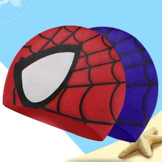 Mũ Bơi Bằng Silicone Co Giãn In Hình Người Nhện Dành Cho Trẻ Em