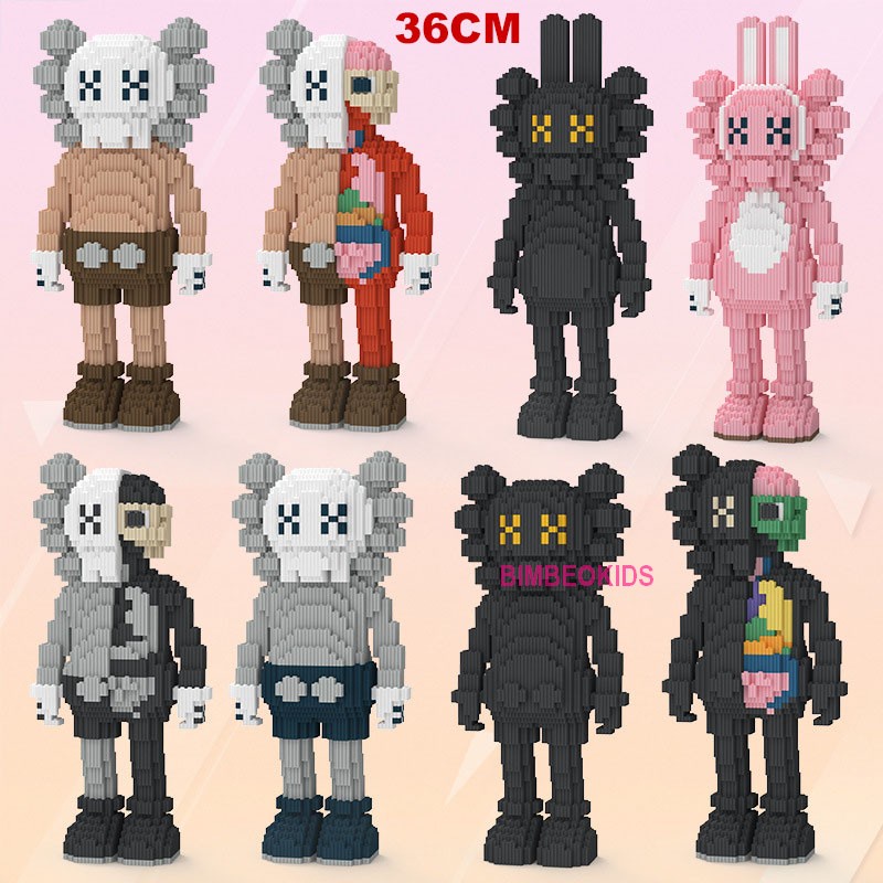 Đồ chơi xếp hình nanoblock HC magic kaws bế con 36-42cm… 1642, 1643,1644 3D cho bé