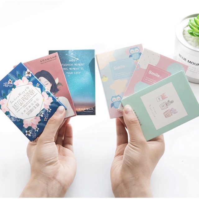 Set 50 Giấy Thấm Dầu Vải Lanh Ngẫu Nhiên Cho Nam Nữ