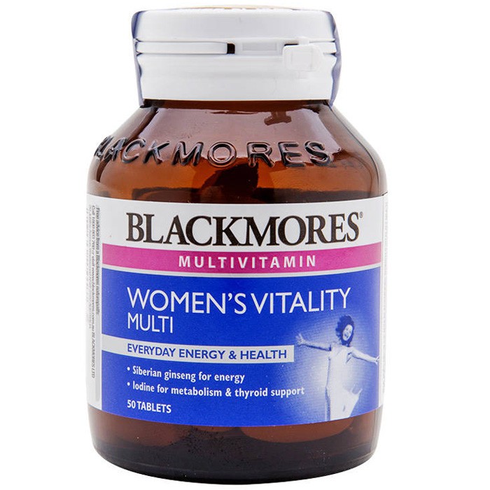 Viên Uống Bổ Sung Vitamin Và Khoáng Chất Giúp Tăng Sức Đề Kháng Cho Nữ Blackmores Women's Vitality Multi (50 Viên/Hộp)