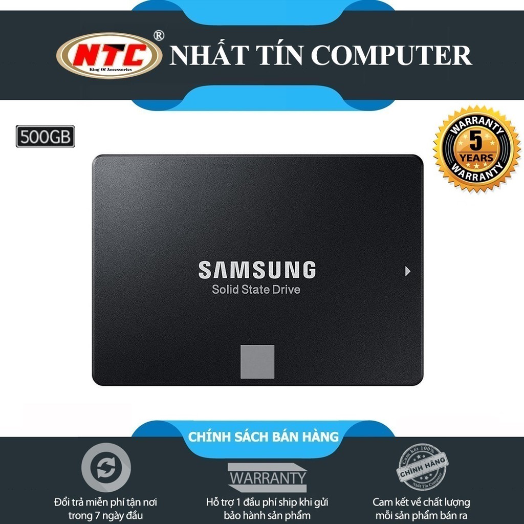 Ổ cứng SSD Samsung 860 Evo 500GB 2.5-Inch SATA III - box Hoa (Đen)