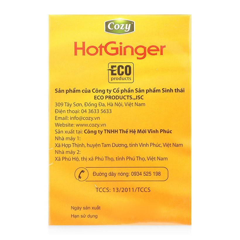 Trà gừng HotGinger Cozy hộp 200g