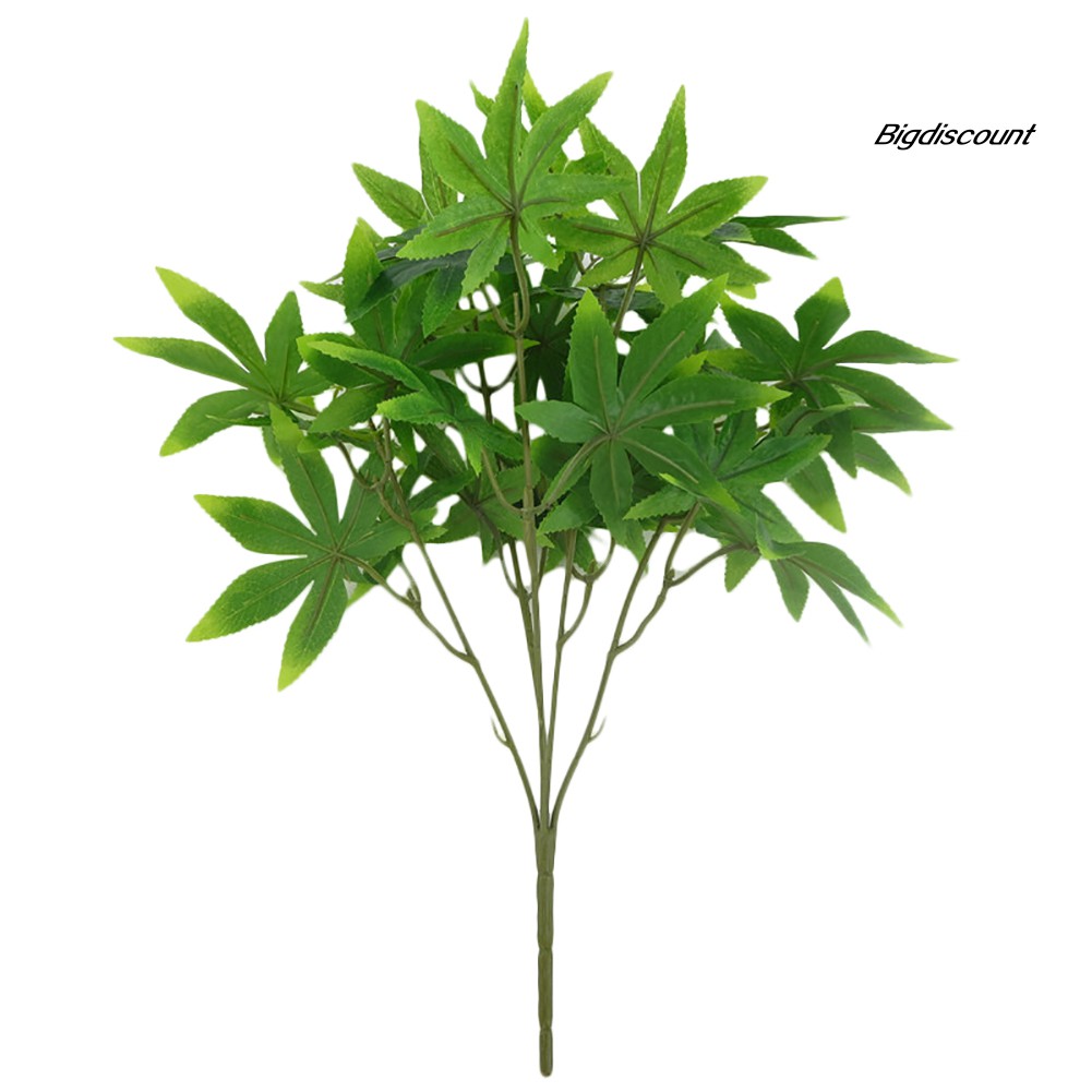BIG_Artificial Green Maple Leaf Fake Plant Flower Home Office Wedding Party Decor
