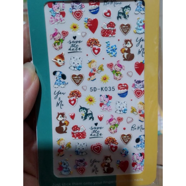 Hình dán 3d,5d ,Sticker 3d,5d nổi trang trí móng nail