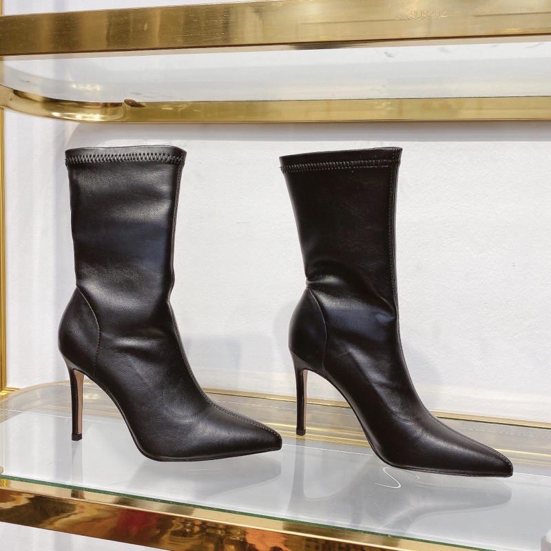 Bốt boot lửng bigtree da lì mũi nhọn gót nhọn fullbox hàng quảng châu cao cấp | BigBuy360 - bigbuy360.vn