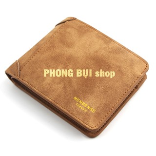 Ví Nam Mini Da Lộn Có Ngăn Kéo Khóa, Nhỏ Mòng Thích Hợp Vỏ Túi Quần