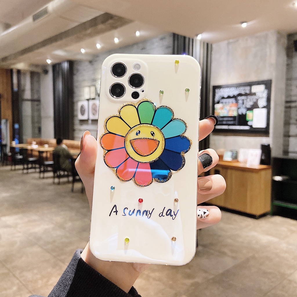Ốp Điện Thoại Mềm Hình Hoa Hướng Dương 3D Cho iPhone 14 Pro Max 14 Plus 13 Pro Max 12 Pro Max 12 Mini 11 Pro Max 7 8 Plus SE 2020 Xs Max XR