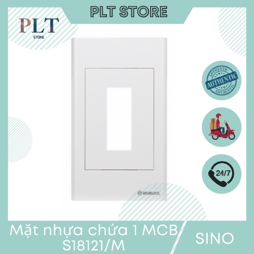 Mặt nhựa chứa 1 MCB kiểu M Sino S18121/M dòng S18