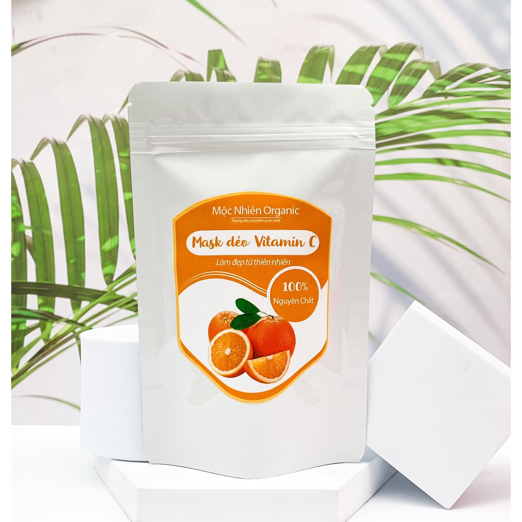 Mặt nạ dẻo Vitamin C_Cam - Mask dẻo Collagen giảm nám, tan nhang, dưỡng da, đẹp da, chống lão hoa da