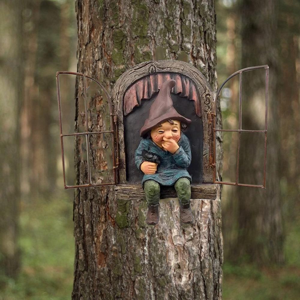 Tượng Elves Bằng Nhựa Resin Để Bàn Trang Trí Sân Vườn