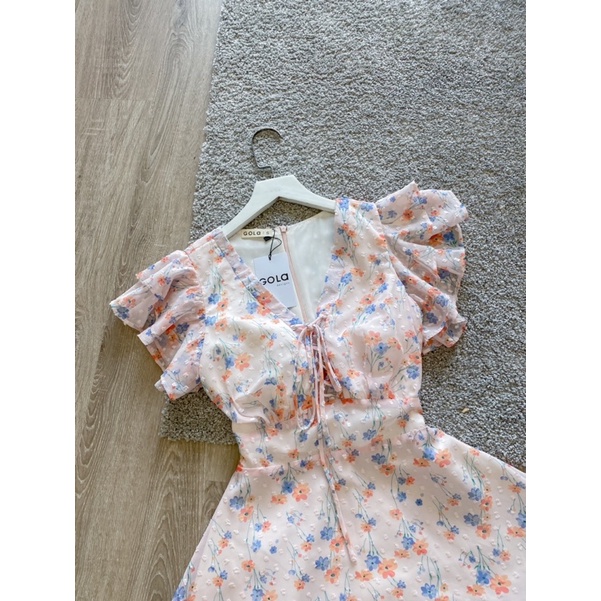 [Mã SKAMA06 giảm 8% tối đa 50K đơn 250K] Đầm EMILY - Tay cánh tiên thắt ngực | BigBuy360 - bigbuy360.vn