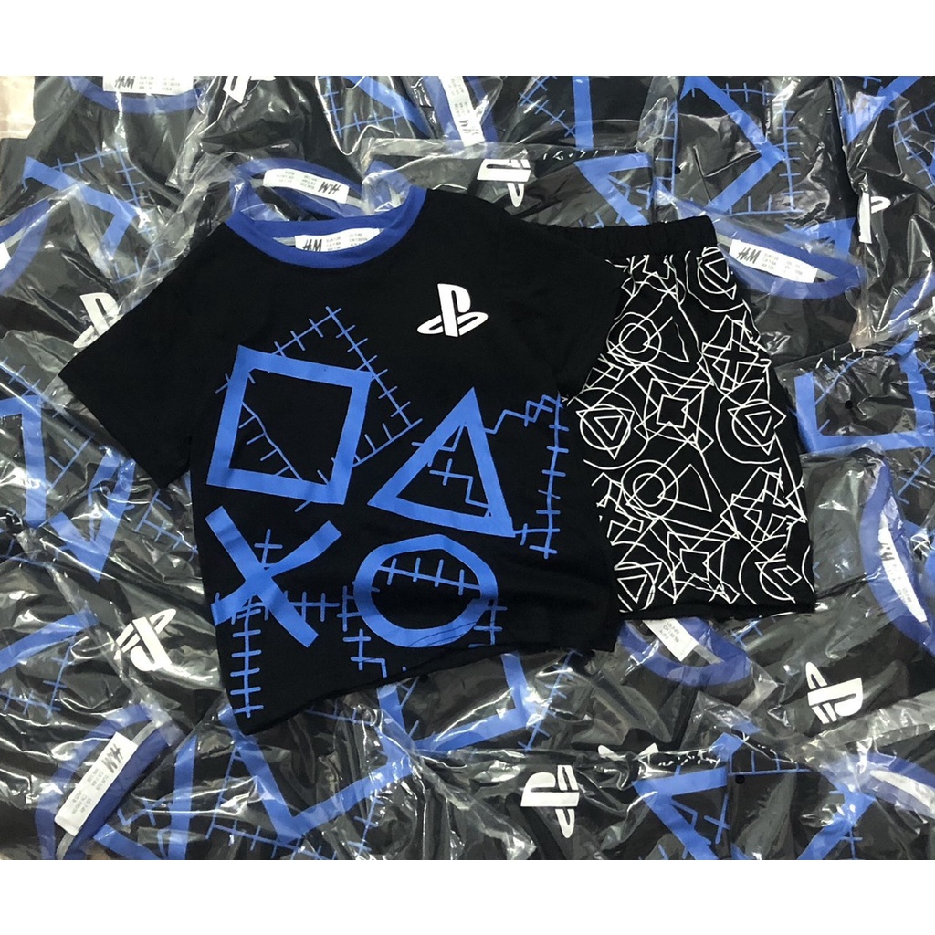 Set 2 bộ cotton hoạ tiết khối ziczac cá tính, combo 2 bộ cotton bé trai mềm mát