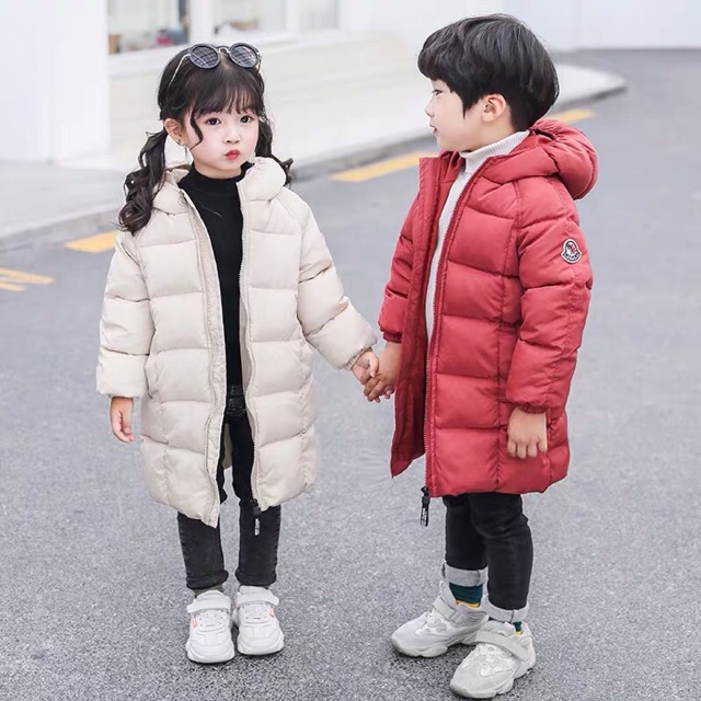 Áo phao dáng dài unisex