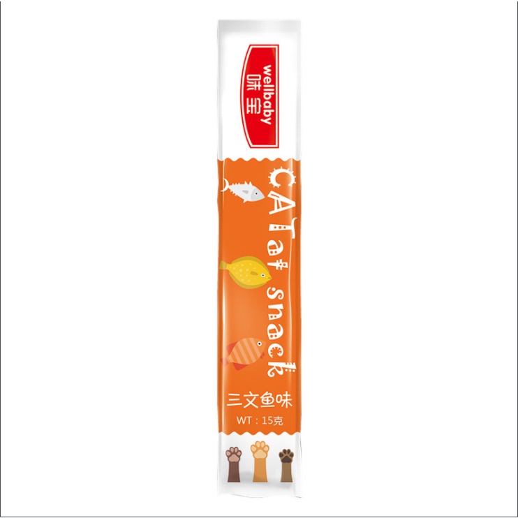 [HCM] Súp thưởng cho mèo Wellbaby dạng thanh 15gr - Đồ ăn vặt cho mèo (nhiều vị)