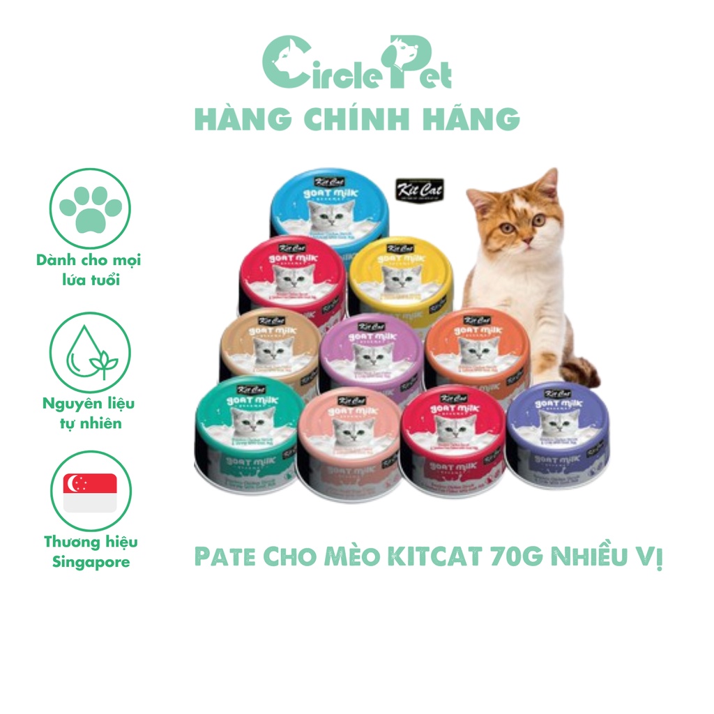 Pate Cho Mèo KITCAT Nhiều Vị Dễ ăn Thơm Ngon Bổ Dưỡng 70g - Circle Pet