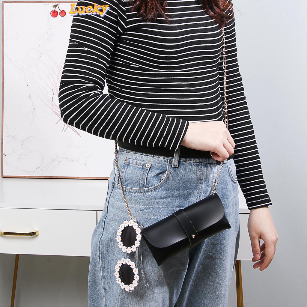 Kính Mát Gọng Tròn Chống Tia Uv400 Kèm Túi Đựng Hình Hoa Cúc Nhiều Màu Sắc Cho Nữ | BigBuy360 - bigbuy360.vn