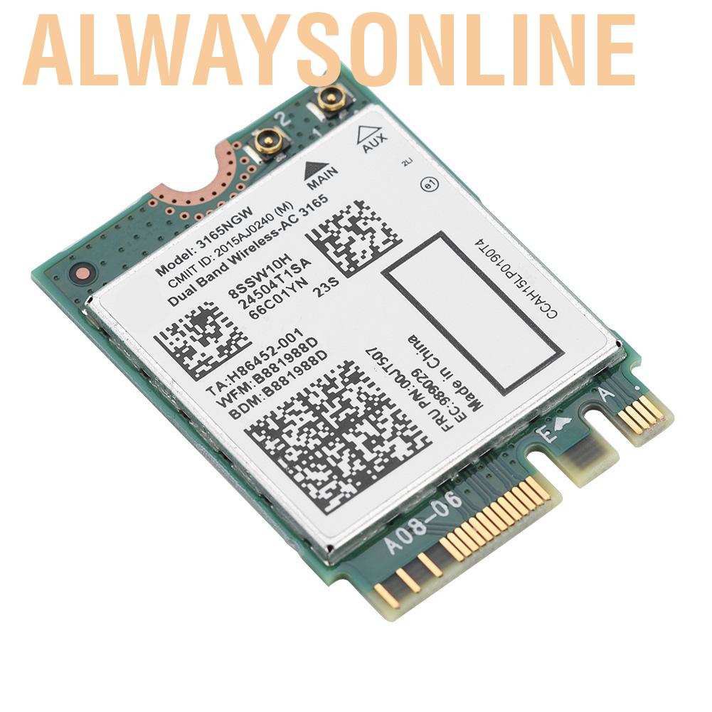 Máy Phát Wifi Không Dây 3165ngw Ngff / M2 433mbps + Bluetooth 4.2 802.11ac