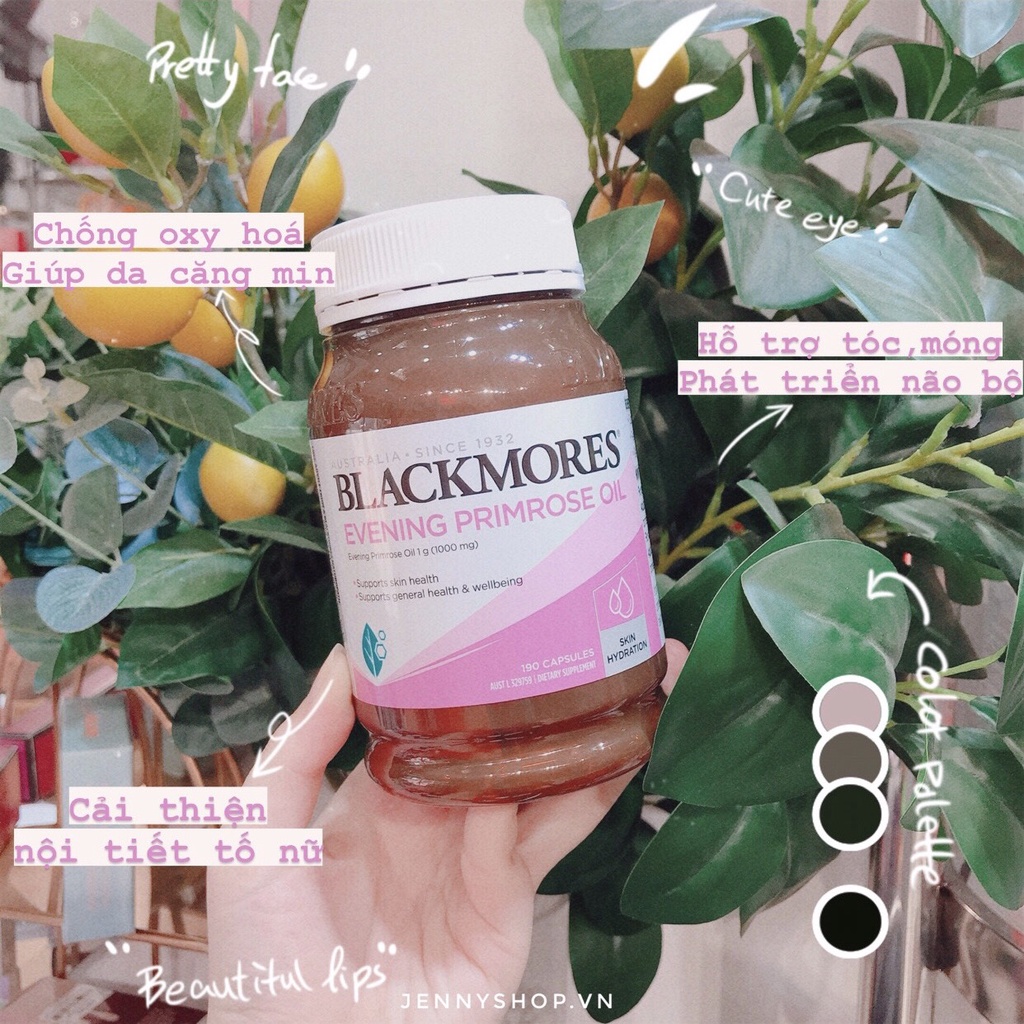 Tinh Dầu Hoa Anh Thảo Blackmores Evening Primrose Oil Hộp 190 Viên