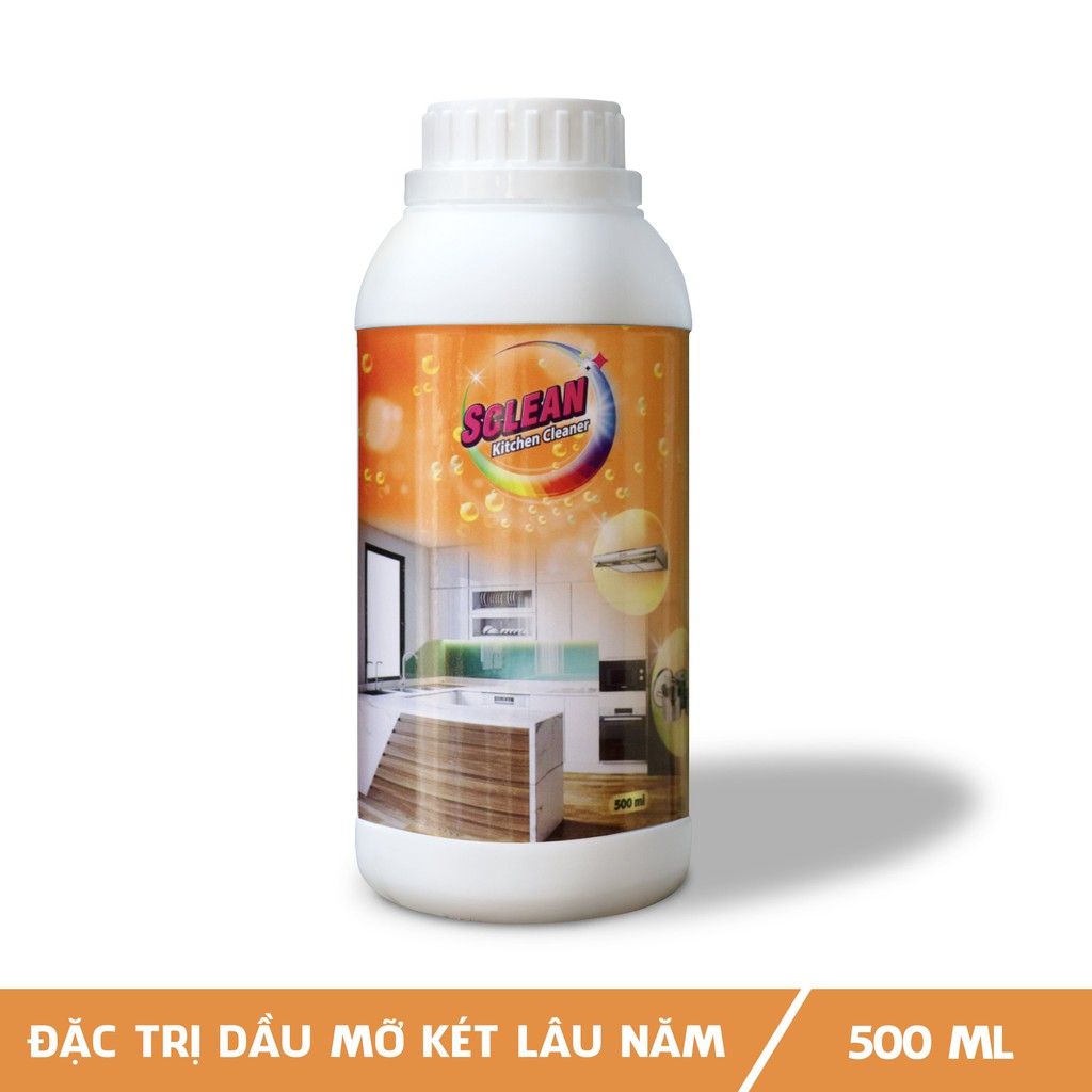 Tẩy Dầu Mỡ Sclean Kitchen 500ML✅ LOẠI MẠNH CHO DẦU MỠ KÉT CHÁY LÂU NĂM ➤ Ứng dụng cho bếp, hút mùi, xoong nồi, lò nướng