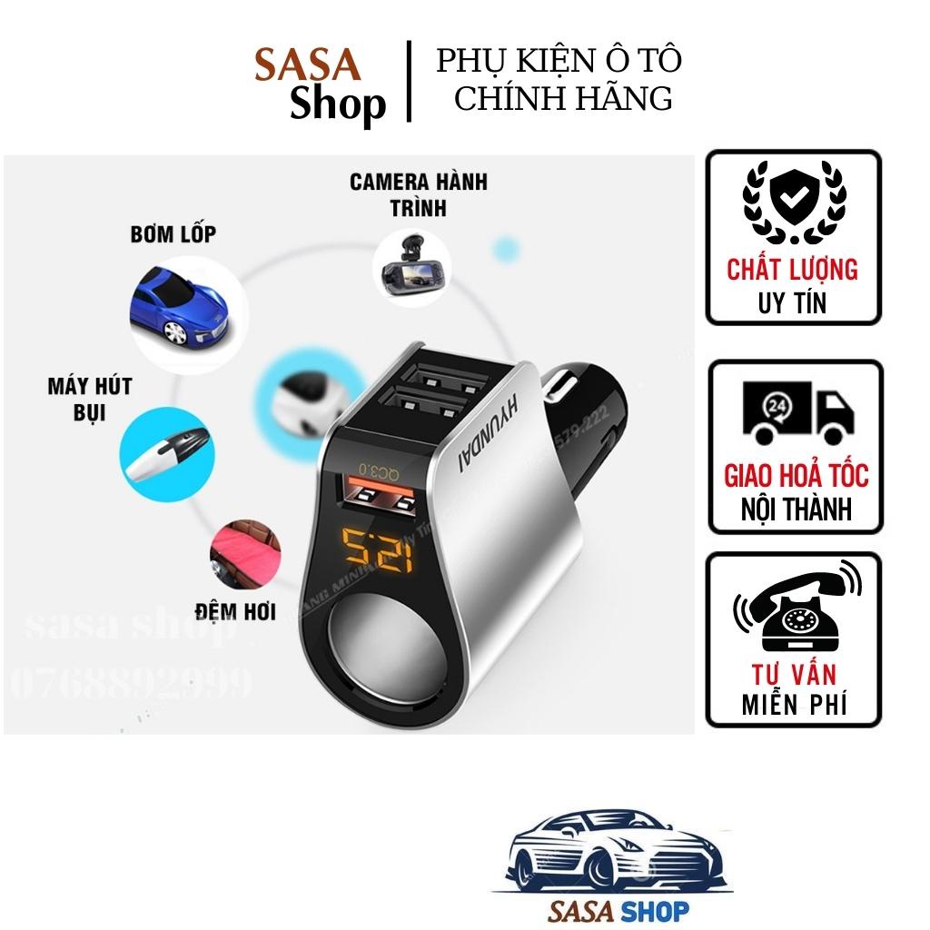 Tẩu Sạc ô tô QC 3.0 - Tẩu chia sạc chính hãng Hyundai HY-10 dùng được cho mọi loại xe