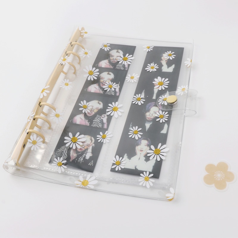Sổ tay bìa trong suốt 6 lỗ khổ A5 A6 xinh xắn