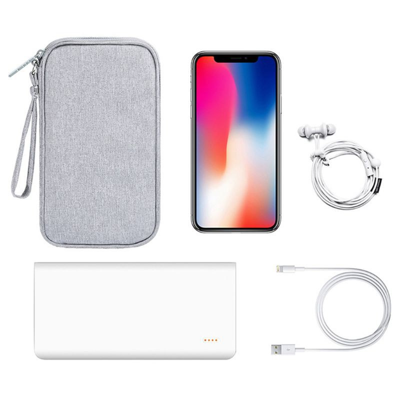 Túi Đựng Bảo Vệ Dây Cáp Sạc Dự Phòng / Tai Nghe / Ổ Cứng Bằng Polyester Siêu Bền Tiện Dụng Mang Theo Du Lịch
