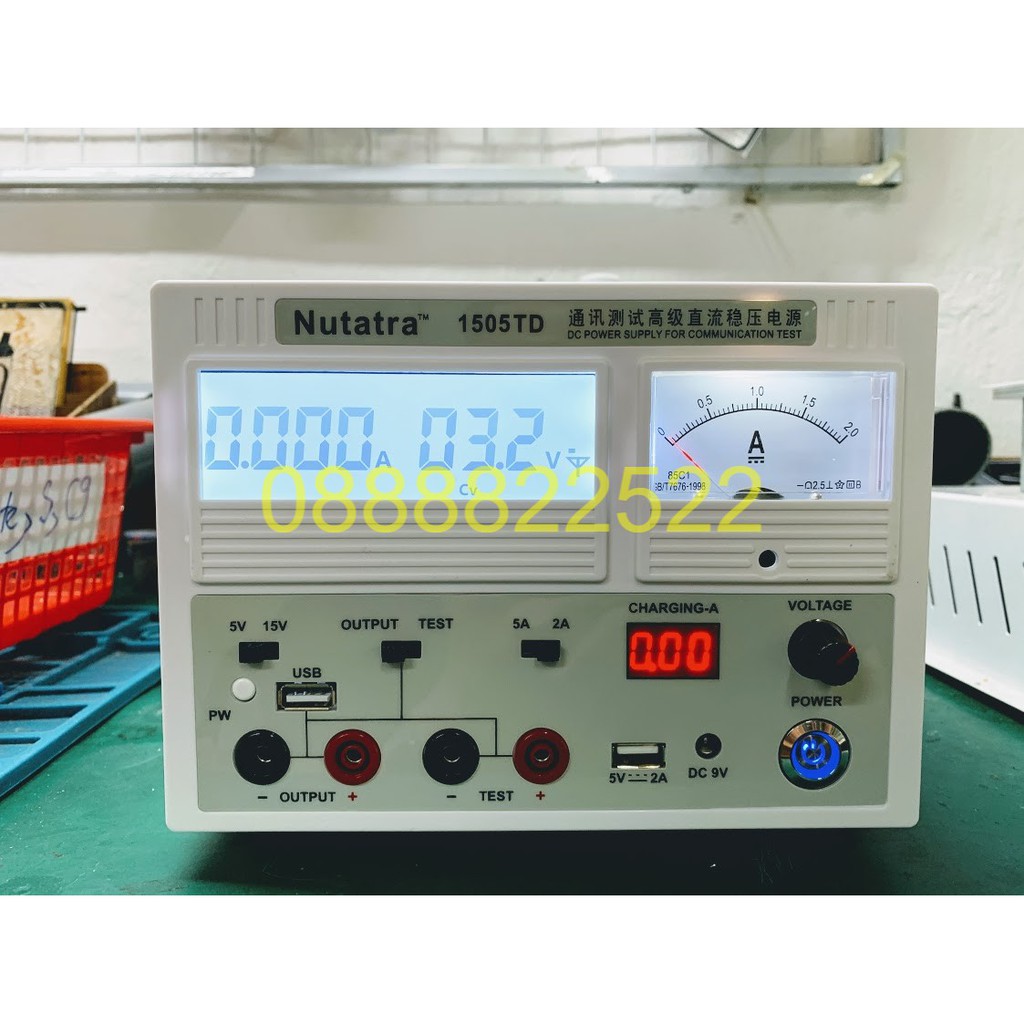 Máy cấp nguồn PPD 1505TD đồng hồ hiển thị cả kim và số 15V-5A