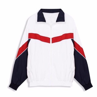 ÁO KHOÁC DÙ LINE ĐỎ- CỔ BẺ UNISEX
