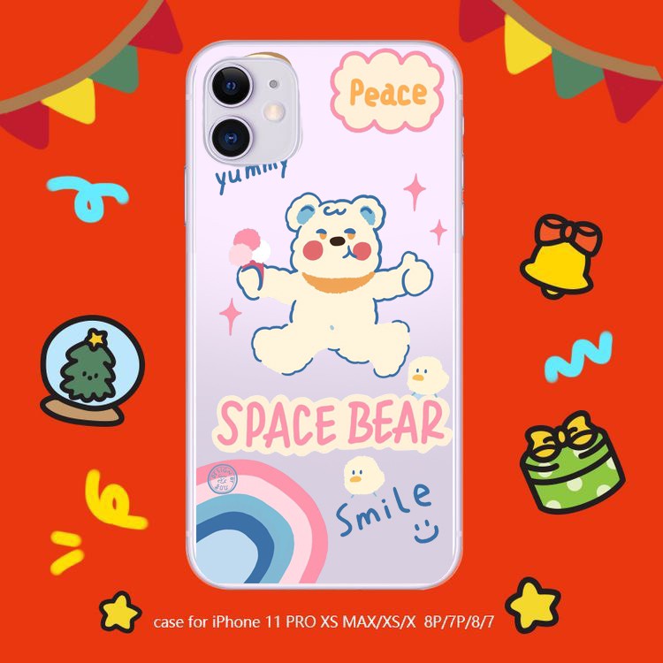 Ốp điện thoại TPU Gấu Space 6 6S 6Plus 6S Plus 7 8 7Plus 8Plus X XSMax 11 ProMax XR - Xưởng Ốp Việt Nam M803 | BigBuy360 - bigbuy360.vn