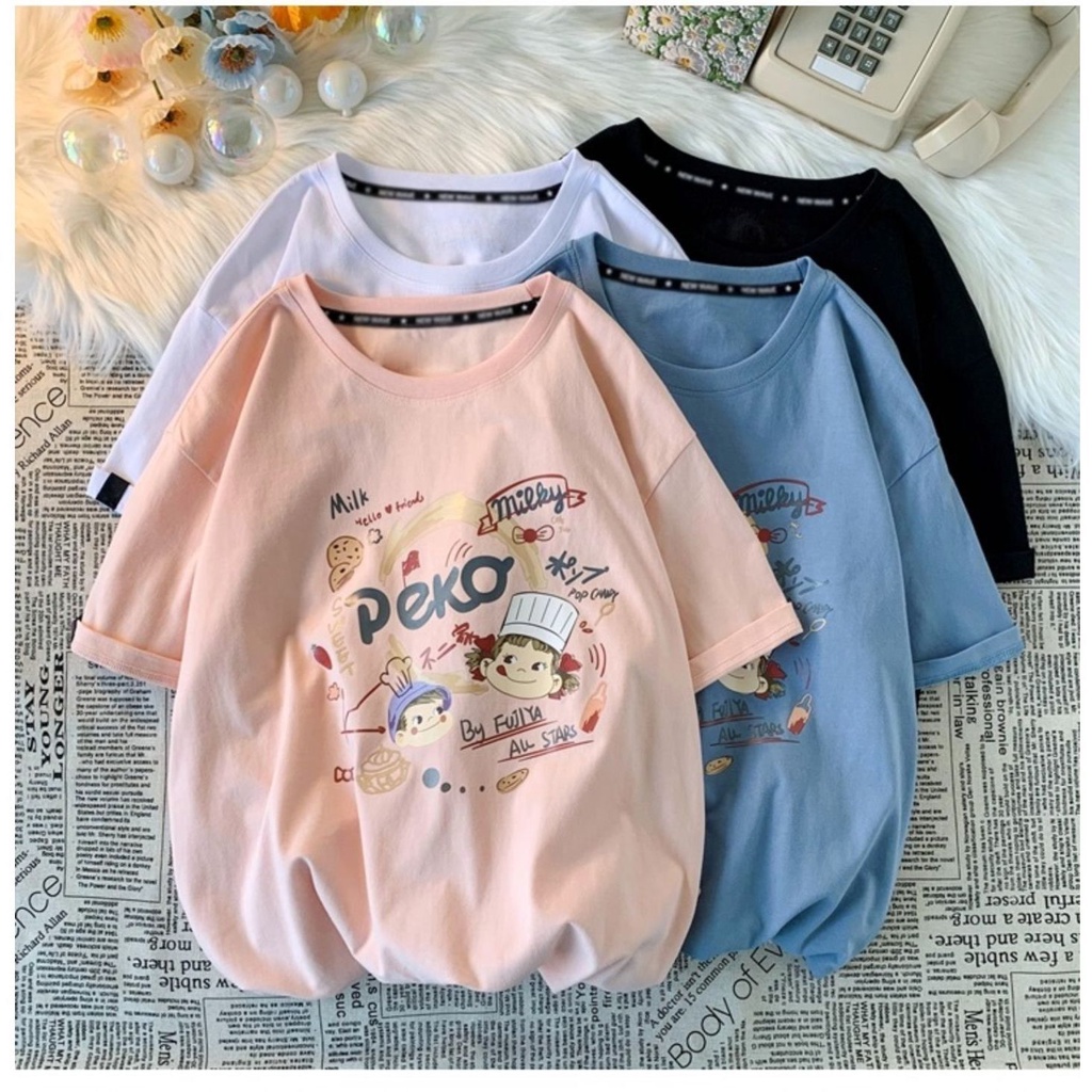 Áo Thun 100% cotton Tay Ngắn Màu Hồng Thời Trang Mùa Hè Dành Cho Nữ