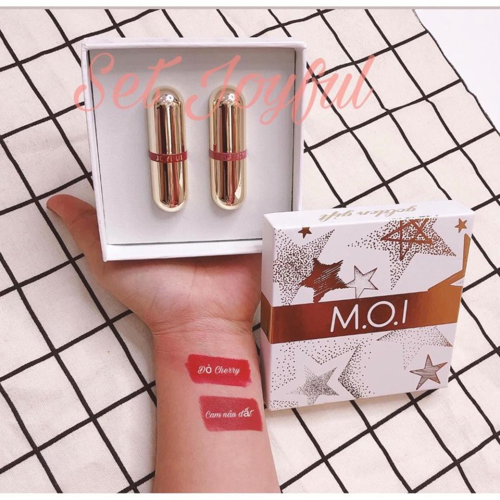Son Thỏi Mini - Set 2 Thỏi Love M.O.I Hồ Ngọc Hà - Golden Gift | BigBuy360 - bigbuy360.vn
