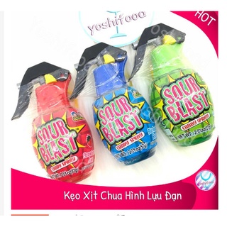 Kẹo xịt chua sour blast green apple, blue raspberry, strawberry mỹ - ảnh sản phẩm 6