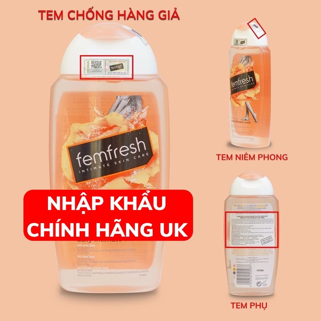 Dung dịch vệ sinh FEMFRESH làm sạch hằng ngày tạo hương thơm (250ml)