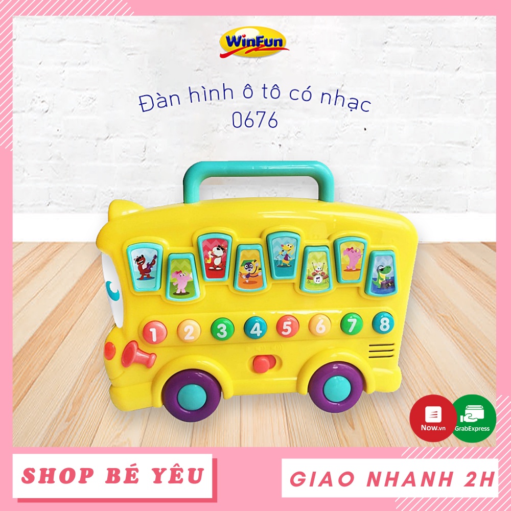 Đồ chơi trẻ em  𝑭𝒓𝒆𝒆𝒔𝒉𝒊𝒑  Đàn hình ô tô có nhạc Winfun 0676