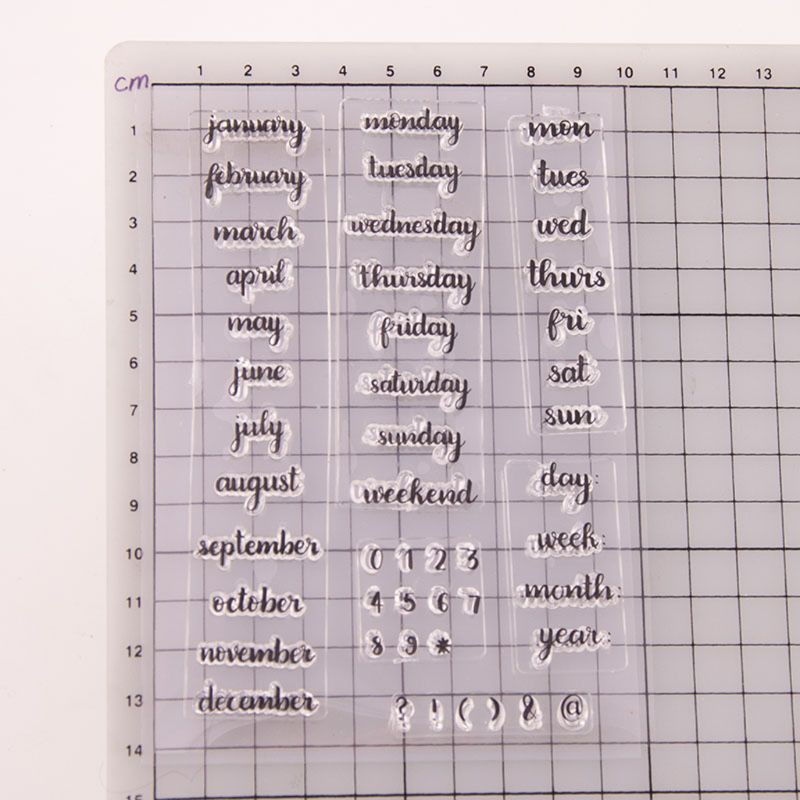 Con dấu silicon trong suốt họa tiết chữ cái độc đáo trang trí thiệp/ sổ độc đáo