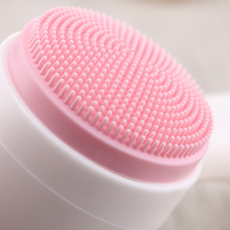 (Hàng Mới Về) Cọ Rửa Mặt 2 Đầu Bằng Silicon Mềm Mịn Massage Làm Sạch Da 88179