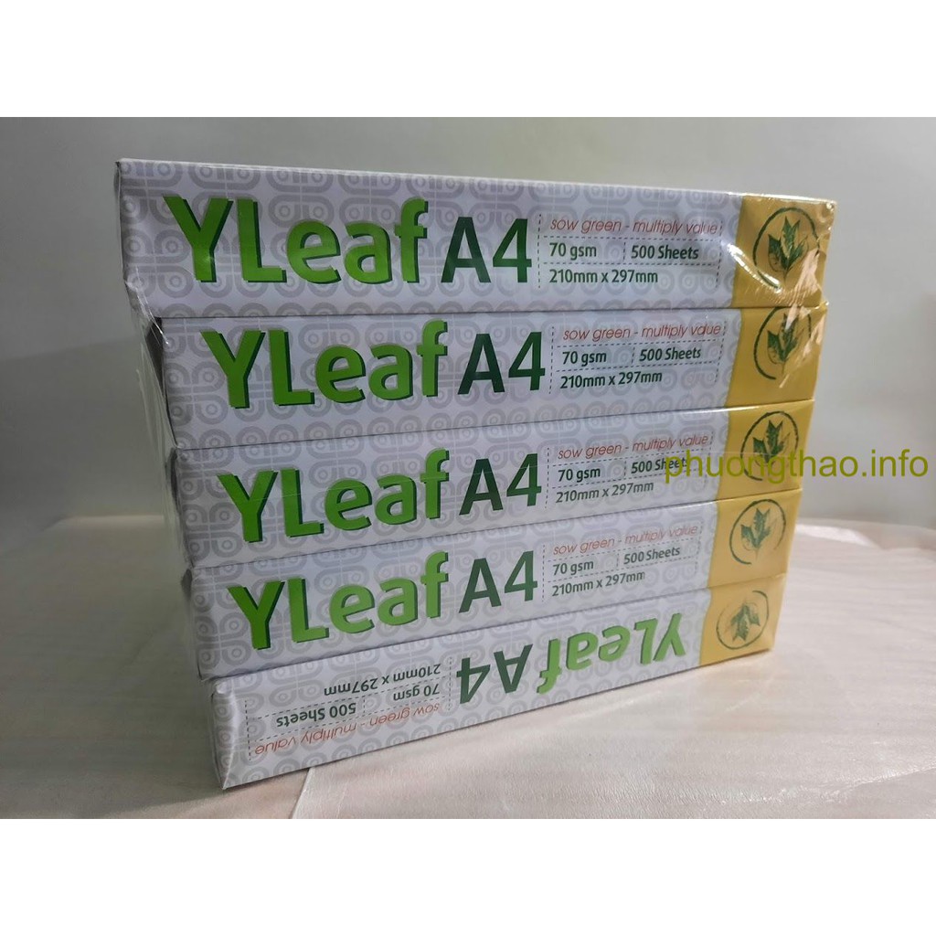 [ Giá tại kho ] Giấy An Hòa - Yleaf A4/ ĐL70 - 500 tờ/ram ( Made in Việt Nam )