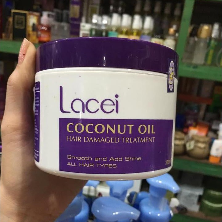 Hấp dầu dừa Lacei Pure Coconut Oil Hair Damaged Treatment 300ml