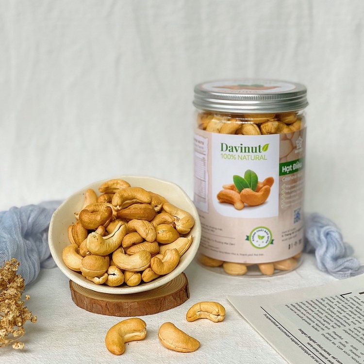 Combo mix các loại hạt dinh dưỡng cho bà bầu sấy khô Davinut 4 loại đã tách vỏ giảm cân