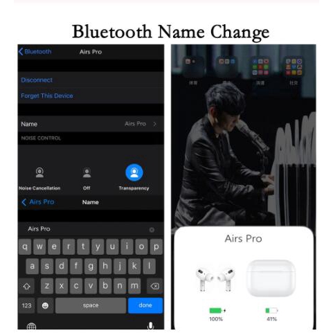 Bộ Tai Nghe Bluetooth Không Dây Âm Thanh Sống Động Chất Lượng Cao