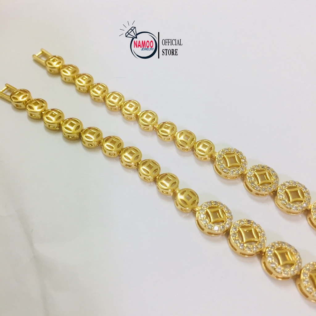 Lắc Tay Đính Đá L684, Vòng Tay Mạ Vàng 18k Nữ Namoo Jewelry