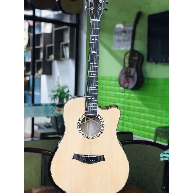 Đàn guitar isaac gỗ XÁ XỊ nu nguyên tấm. Guitar handcrafted Sài Gòn Việt Nam. Guitar isaac cao cấp