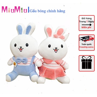 Gấu Bông Thỏ Cony Áo Kẻ Mềm Mịn Cao Cấp Quà Tặng Cho Bé - TB31