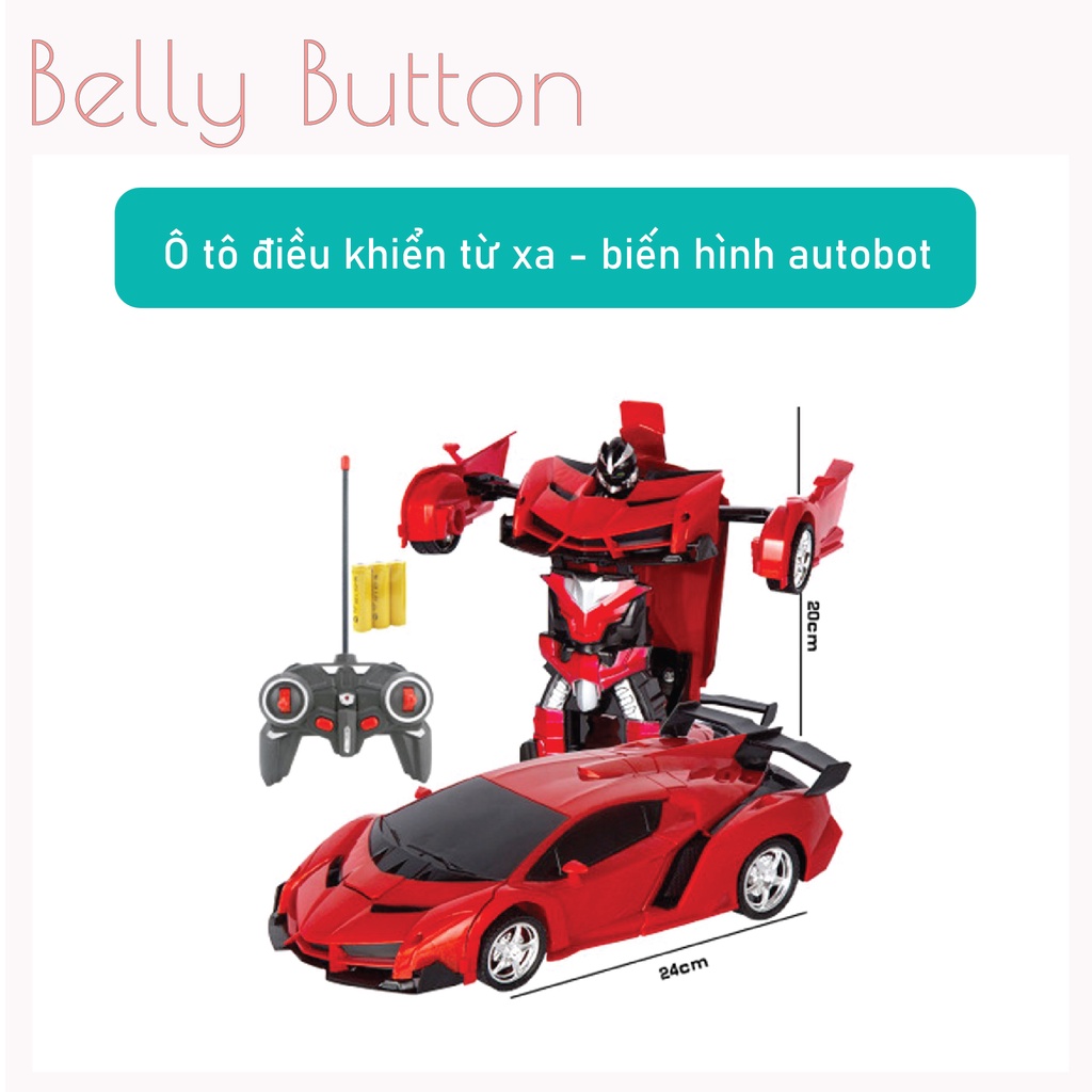 Đồ chơi Xe oto điều khiển từ xa kèm cảm biến tay biến hình thành robot có sạc pin tặng kèm 3 pin AA - có thể sạc lại