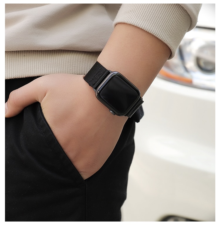 Dây đeo nylon khóa kim loại thích hợp cho Apple Watch dòng 6 Se 5 4 3 2 1 42mm 38mm 40mm 44mm