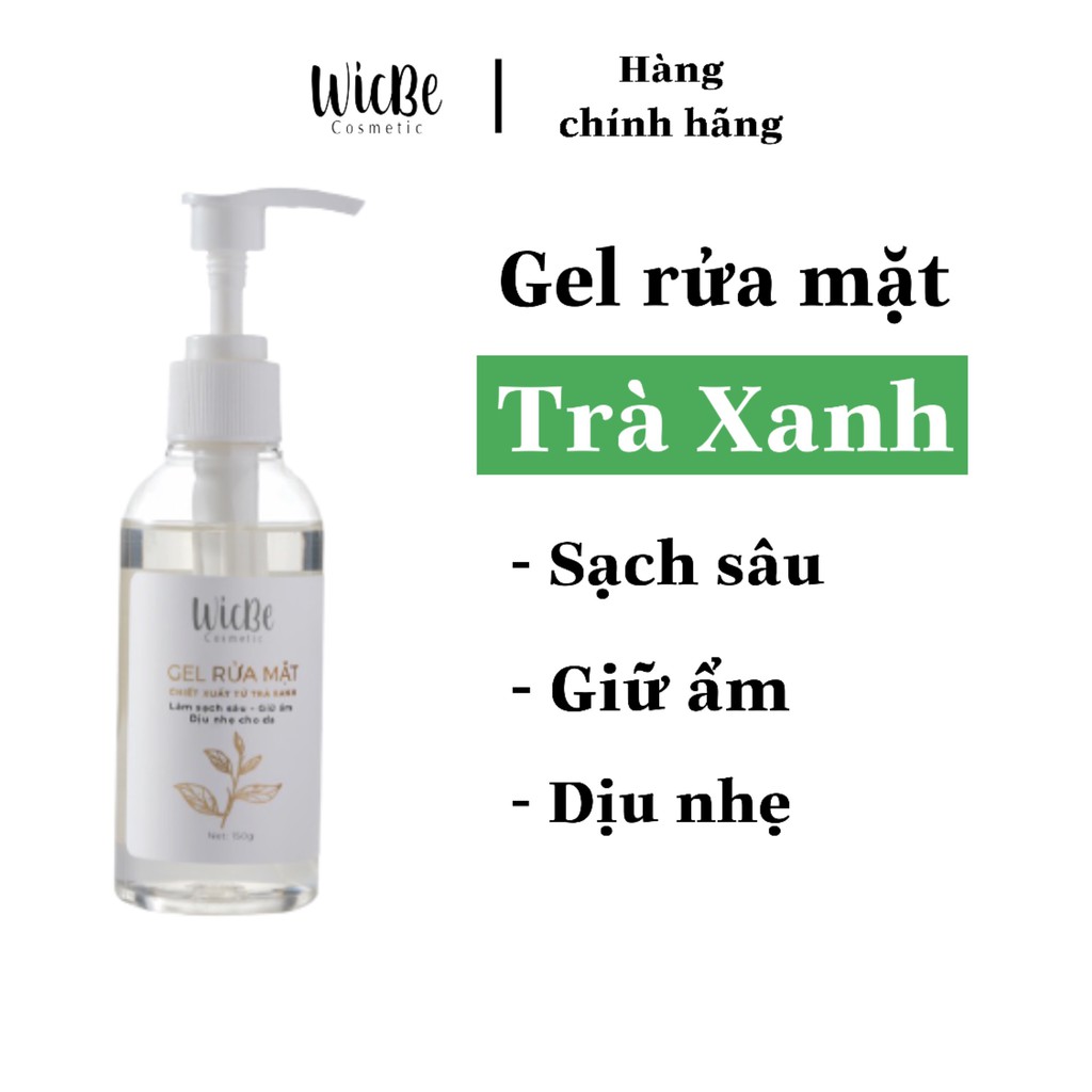 Gel Rửa Mặt Sạch Sâu, Dành Cho Da Nhạy Cảm, Ngăn Ngừa Mụn Trà Xanh Wicbe 150g